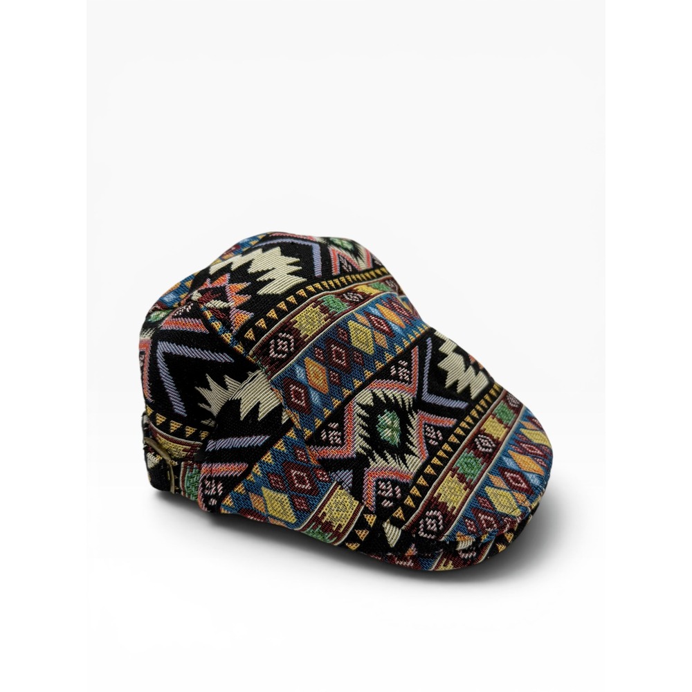 Southwestern Aztec Tapestry Newsboy Cap Cabbie Driving Hat Boho Festival Hat